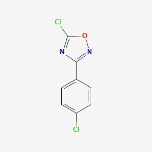 5-Chloro-3-(4-chlorophenyl)-1,2,4-oxadiazole chemical structure (CAS 26903-92-4)