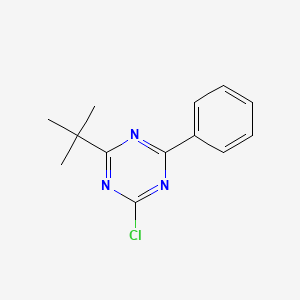 2-(tert-Butyl)-4-chloro-6-phenyl-1,3,5-triazine chemical structure (CAS 2690317-87-2)