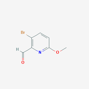 3-Bromo-6-methoxypicolinaldehyde chemical structure (CAS 269058-49-3)