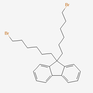 9,9-Di(6-bromohexyl)fluorene chemical structure (CAS 269059-34-9)