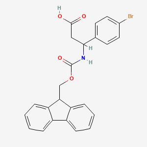 Fmoc-3-amino-3-(4-bromophenyl)propionic acid chemical structure (CAS 269078-76-4)
