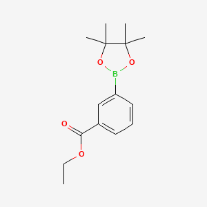 Ethyl 3-(4,4,5,5-tetramethyl-1,3,2-dioxaborolan-2-yl)benzoate chemical structure (CAS 269410-00-6)