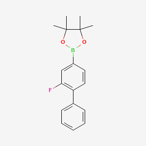 2-(2-Fluoro-[1,1'-biphenyl]-4-yl)-4,4,5,5-tetramethyl-1,3,2-dioxaborolane chemical structure (CAS 269410-15-3)