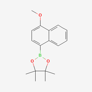 2-(4-Methoxynaphthalen-1-yl)-4,4,5,5-tetramethyl-1,3,2-dioxaborolane chemical structure (CAS 269410-16-4)