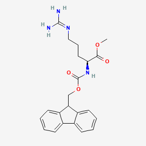 (S)-Methyl 2-((((9H-fluoren-9-yl)methoxy)carbonyl)amino)-5-guanidinopentanoate chemical structure (CAS 269412-07-9)