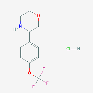 3-(4-(Trifluoromethoxy)phenyl)morpholine hydrochloride chemical structure (CAS 2694735-01-6)