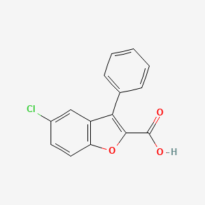 5-Chloro-3-phenylbenzofuran-2-carboxylic acid chemical structure (CAS 26965-47-9)