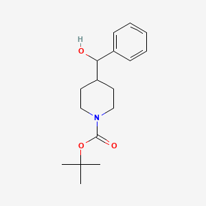 tert-Butyl 4-[hydroxy(phenyl)methyl]piperidine-1-carboxylate chemical structure (CAS 269740-46-7)