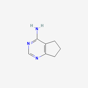 6,7-Dihydro-5H-cyclopenta[d]pyrimidin-4-amine chemical structure (CAS 26979-06-6)