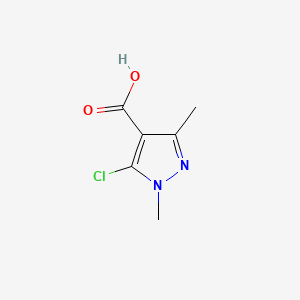 5-Chloro-1,3-dimethyl-1H-pyrazole-4-carboxylic acid chemical structure (CAS 27006-82-2)