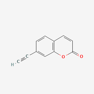 7-Ethynyl-2H-chromen-2-one chemical structure (CAS 270088-04-5)