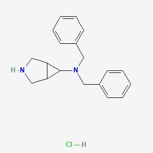 N,N-Dibenzyl-3-azabicyclo[3.1.0]hexan-6-amine hydrochloride chemical structure (CAS 2701535-43-3)