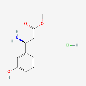 Methyl (S)-3-amino-3-(3-hydroxyphenyl)propanoate hydrochloride chemical structure (CAS 2701911-52-4)
