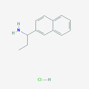 1-(Naphthalen-2-yl)propan-1-amine hydrochloride chemical structure (CAS 2701987-79-1)