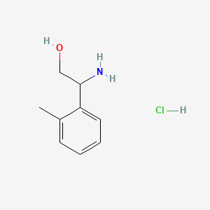 2-Amino-2-(o-tolyl)ethan-1-ol hydrochloride chemical structure (CAS 2703018-63-5)