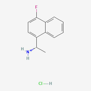 (S)-1-(4-Fluoronaphthalen-1-yl)ethan-1-amine hydrochloride chemical structure (CAS 2703745-41-7)