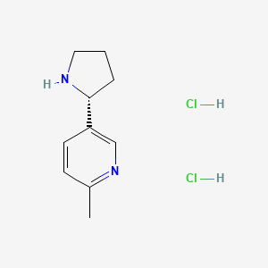 (R)-2-Methyl-5-(pyrrolidin-2-yl)pyridine dihydrochloride chemical structure (CAS 2703745-54-2)