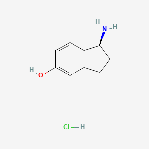 (S)-1-Amino-2,3-dihydro-1H-inden-5-ol hydrochloride chemical structure (CAS 2703745-66-6)