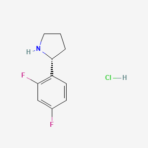 (R)-2-(2,4-Difluorophenyl)pyrrolidine hydrochloride chemical structure (CAS 2703745-83-7)