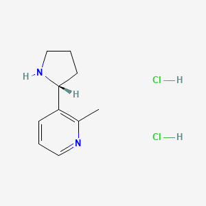 (R)-2-Methyl-3-(pyrrolidin-2-yl)pyridine dihydrochloride chemical structure (CAS 2703745-88-2)