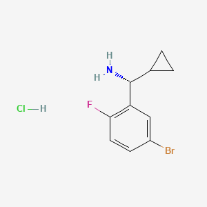 (R)-(5-Bromo-2-fluorophenyl)(cyclopropyl)methanamine hydrochloride chemical structure (CAS 2703745-97-3)