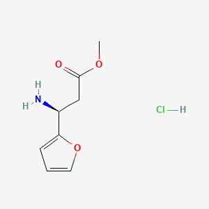 Methyl (S)-3-amino-3-(furan-2-yl)propanoate hydrochloride chemical structure (CAS 2703745-98-4)