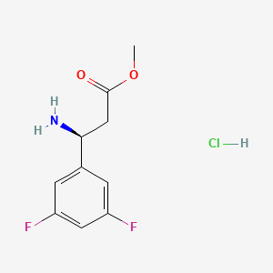 Methyl (S)-3-amino-3-(3,5-difluorophenyl)propanoate hydrochloride chemical structure (CAS 2703746-08-9)