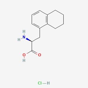 (S)-2-Amino-3-(5,6,7,8-tetrahydronaphthalen-1-yl)propanoic acid hydrochloride chemical structure (CAS 2703746-21-6)