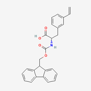 (S)-2-((((9H-Fluoren-9-yl)methoxy)carbonyl)amino)-3-(3-vinylphenyl)propanoic acid chemical structure (CAS 2703746-22-7)
