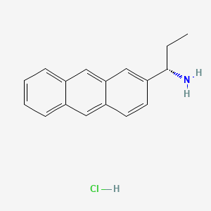 (S)-1-(Anthracen-2-yl)propan-1-amine hydrochloride chemical structure (CAS 2703746-38-5)