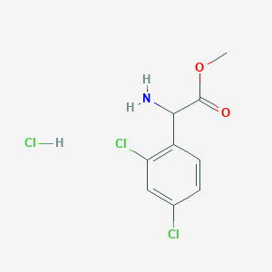 Methyl 2-amino-2-(2,4-dichlorophenyl)acetate hydrochloride chemical structure (CAS 2703752-24-1)