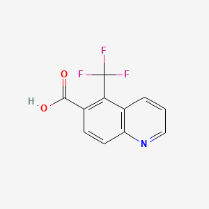 5-(Trifluoromethyl)quinoline-6-carboxylic acid chemical structure (CAS 2703752-33-2)