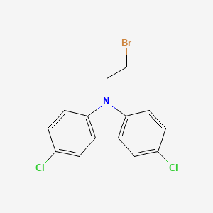 9-(2-Bromoethyl)-3,6-dichloro-9H-carbazole chemical structure (CAS 2703752-34-3)