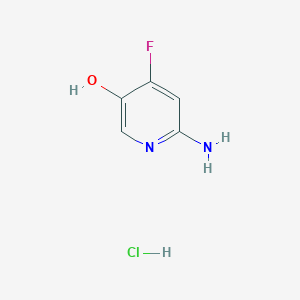 6-Amino-4-fluoropyridin-3-ol hydrochloride chemical structure (CAS 2703752-58-1)
