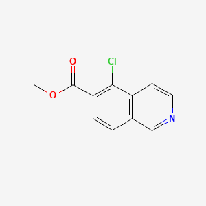 Methyl 5-chloroisoquinoline-6-carboxylate chemical structure (CAS 2703752-71-8)