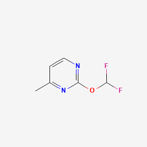 2-(Difluoromethoxy)-4-methylpyrimidine chemical structure (CAS 2703752-84-3)
