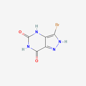 3-Bromo-1,4-dihydro-5H-pyrazolo[4,3-d]pyrimidine-5,7(6H)-dione chemical structure (CAS 2703752-87-6)