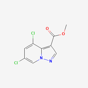 Methyl 4,6-dichloropyrazolo[1,5-a]pyridine-3-carboxylate chemical structure (CAS 2703752-88-7)