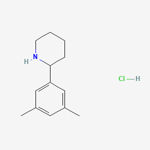 2-(3,5-Dimethylphenyl)piperidine hydrochloride chemical structure (CAS 2703752-94-5)