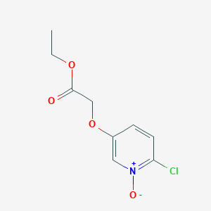 2-Chloro-5-(2-ethoxy-2-oxoethoxy)pyridine 1-oxide chemical structure (CAS 2703756-63-0)