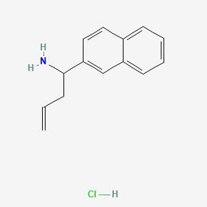 1-(Naphthalen-2-yl)but-3-en-1-amine hydrochloride chemical structure (CAS 2703756-95-8)