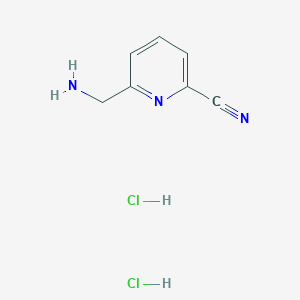 6-(Aminomethyl)picolinonitrile dihydrochloride chemical structure (CAS 2703756-98-1)