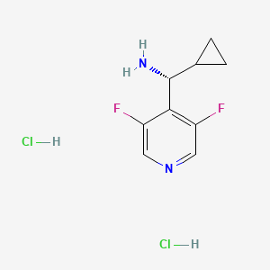 (R)-Cyclopropyl(3,5-difluoropyridin-4-yl)methanamine dihydrochloride chemical structure (CAS 2704435-22-1)