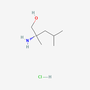 (S)-2-Amino-2,4-dimethylpentan-1-ol hydrochloride chemical structure (CAS 2705054-01-7)