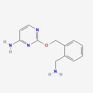 2-((2-(Aminomethyl)benzyl)oxy)pyrimidin-4-amine chemical structure (CAS 2705265-60-5)