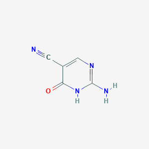 2-Amino-4-oxo-1,4-dihydropyrimidine-5-carbonitrile chemical structure (CAS 27058-50-0)
