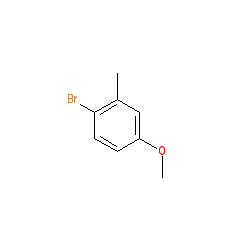 1-Bromo-4-methoxy-2-methylbenzene chemical structure (CAS 27060-75-9)