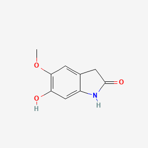 6-Hydroxy-5-methoxyindolin-2-one chemical structure (CAS 27065-61-8)