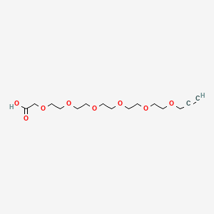 3,6,9,12,15,18-Hexaoxahenicos-20-ynoic acid chemical structure (CAS 2708278-07-1)