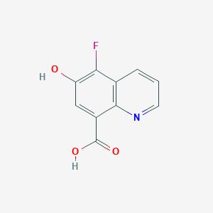 5-Fluoro-6-hydroxyquinoline-8-carboxylic acid chemical structure (CAS 2708278-51-5)